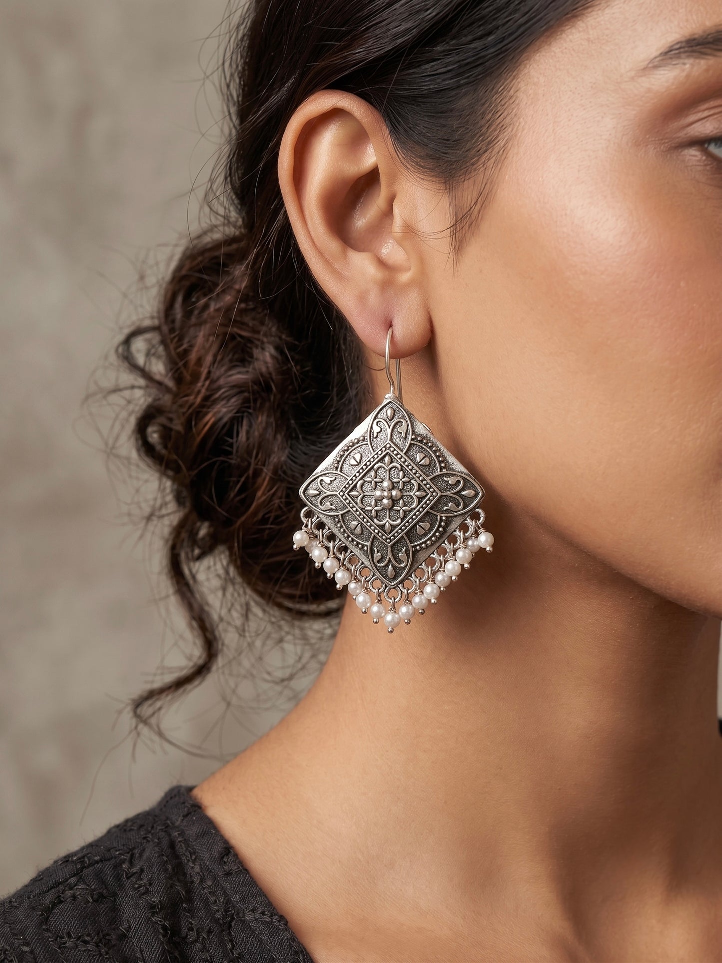 Mehfil Handmade Brass Earrings