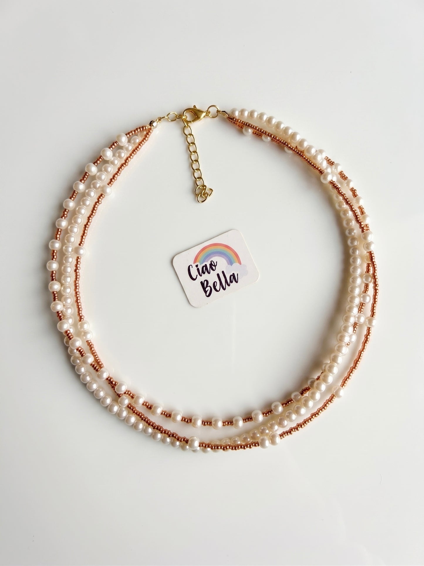 Eva Sleek Pearl Handmade Necklace