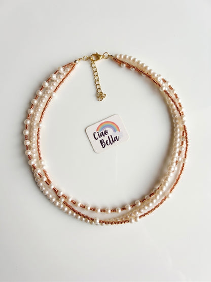 Eva Sleek Pearl Handmade Necklace