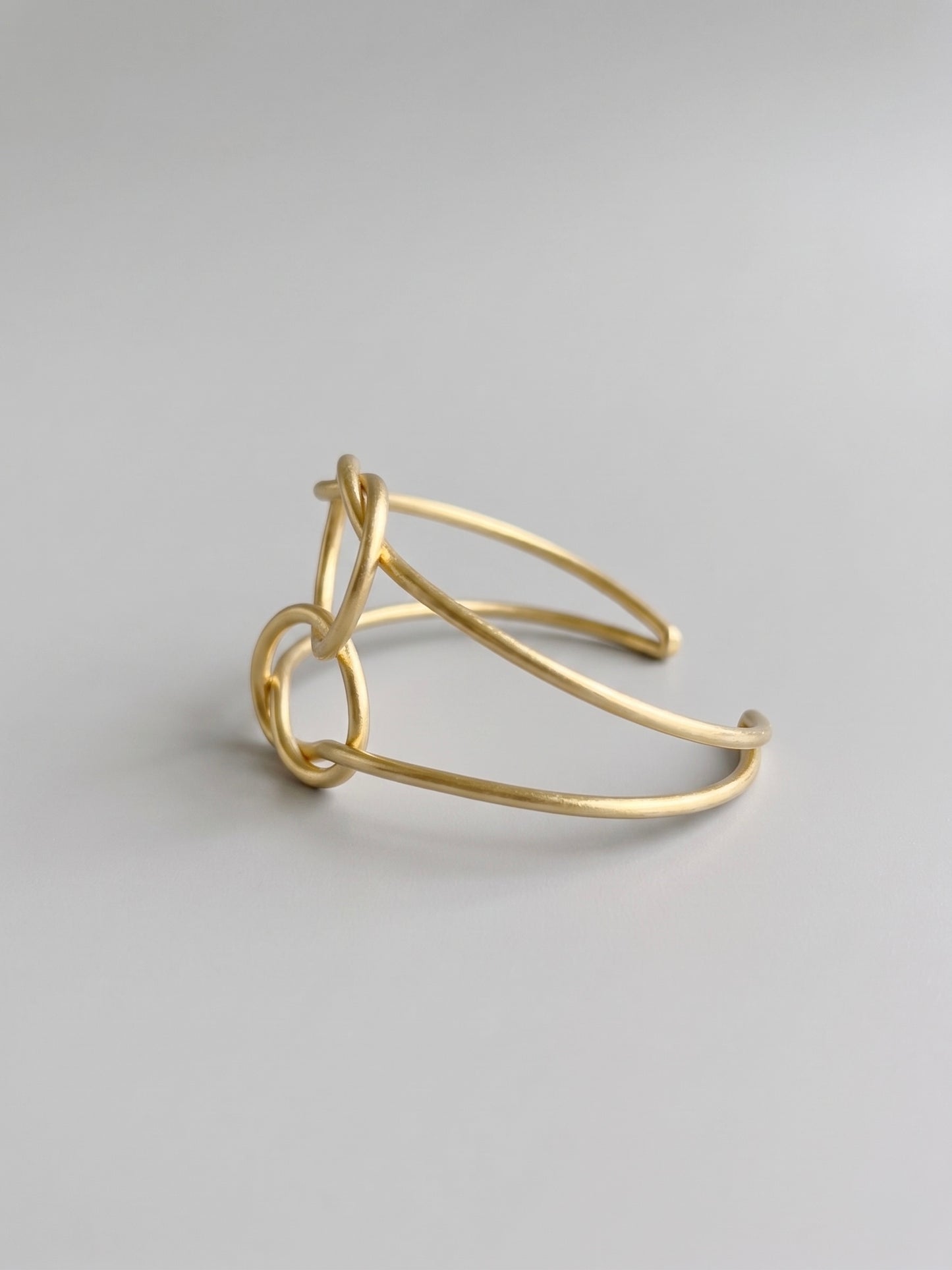 Knotted Brass Cuff Bracelet