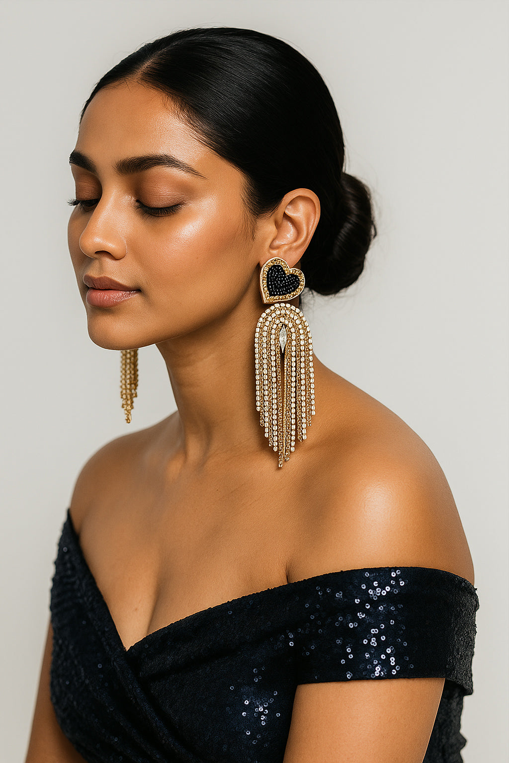 Heart Of Gold Handmade Beaded Earrings