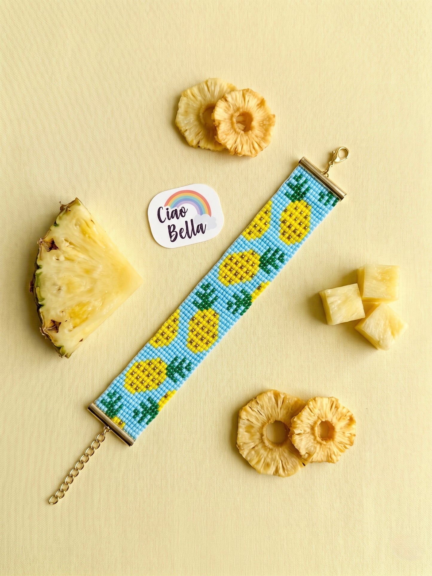 Pineapple Punch Handmade Beaded Bracelet