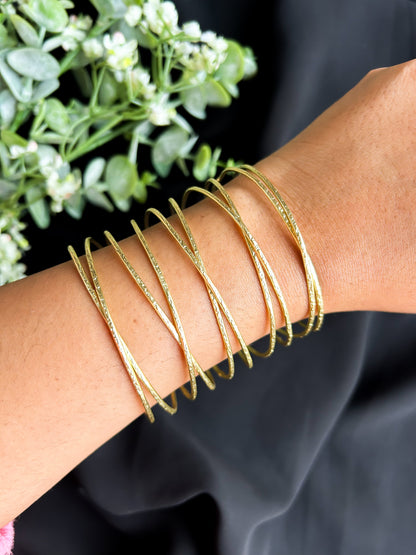 Mira Mesh Brass Cuff Bracelet