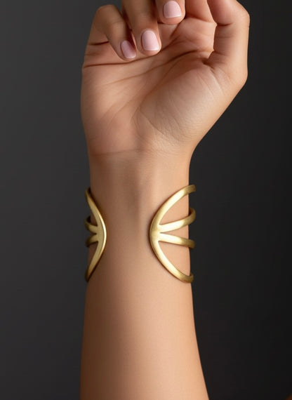 Elina Twist Brass Cuff Bracelet