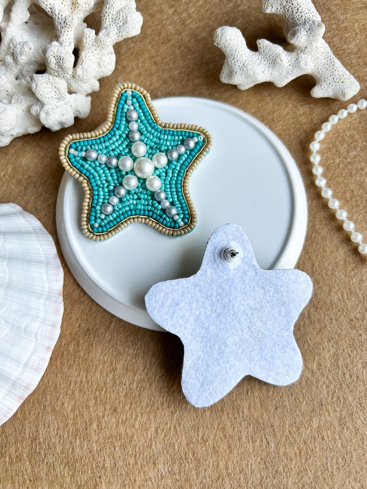 Dreamy Starfish Handmade Beaded Earrings