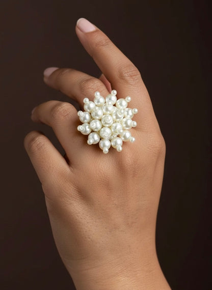 Gul Pearl Handmade Beaded Ring