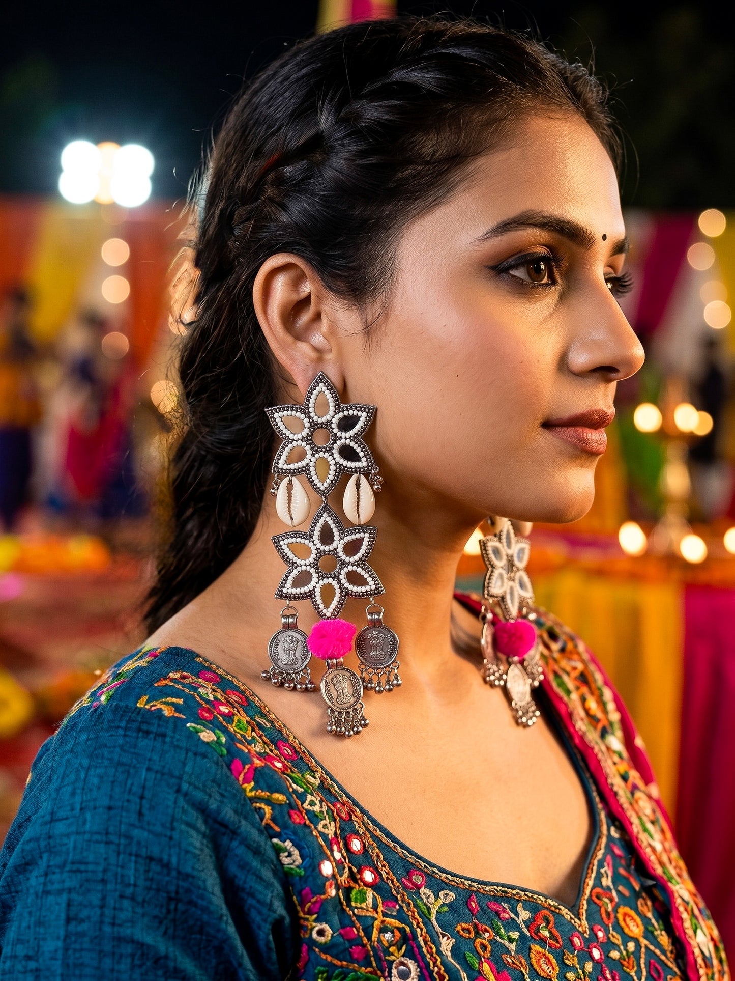 Naaz Mirror Handmade Beaded Earrings