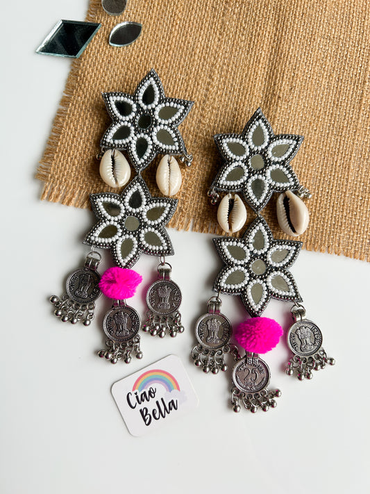 Naaz Mirror Handmade Beaded Earrings