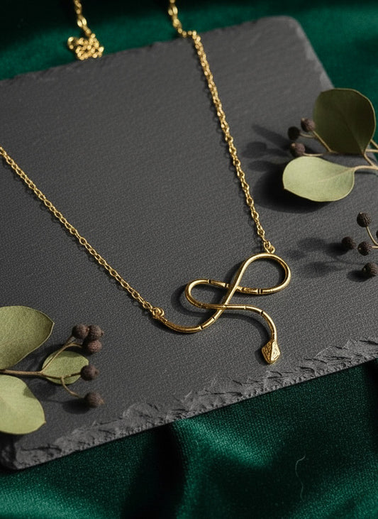 Mystic Snake Brass Necklace
