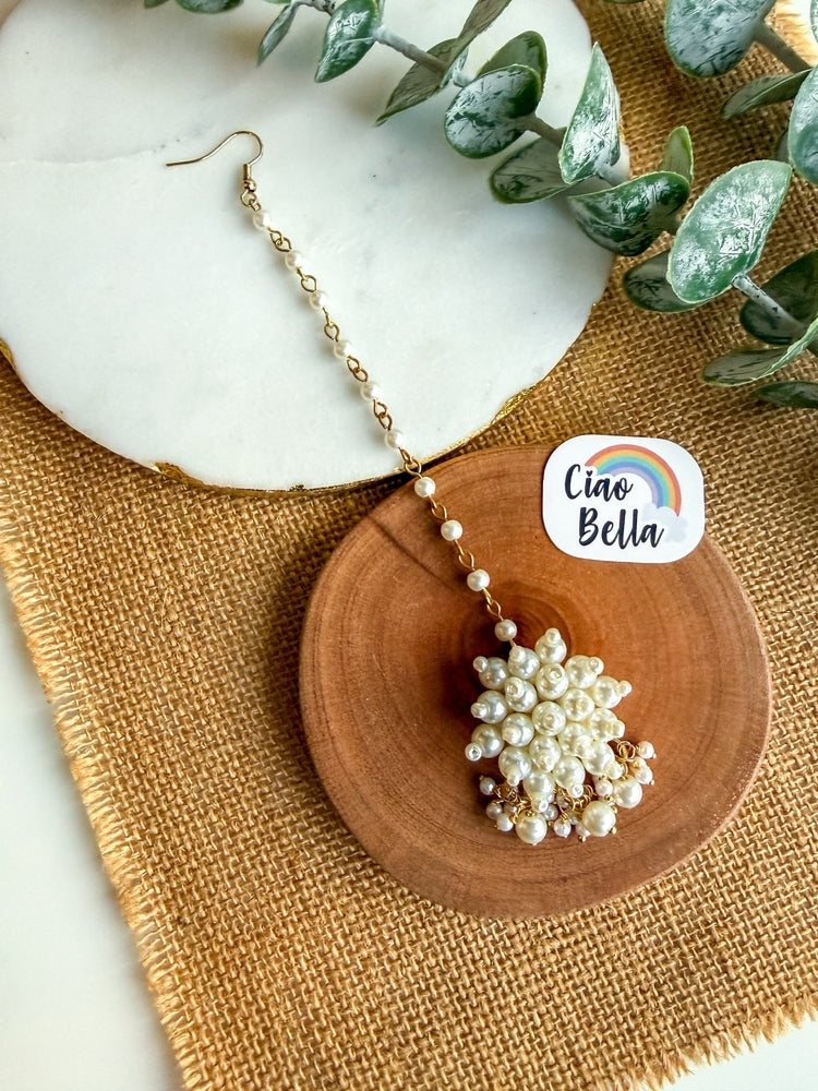 Gul Pearl Handmade Beaded Maangtika