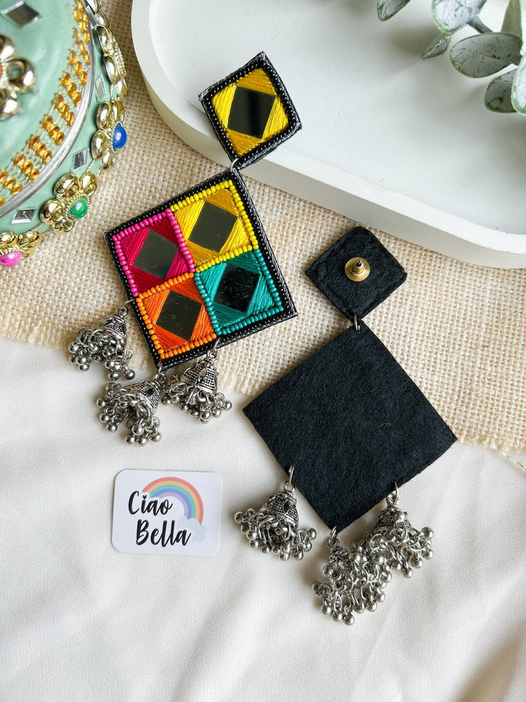 Ranjhana Handmade Beaded Jhumka Earrings