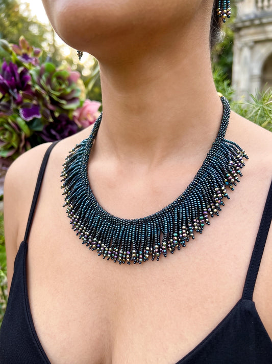 Meher Peacock Tassel Handmade Necklace