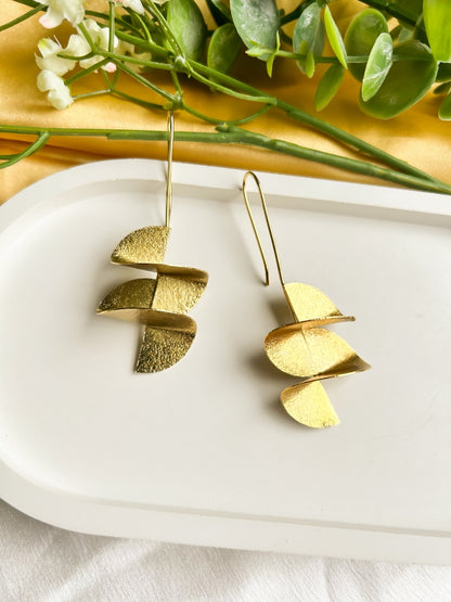 Ivy Brass Earrings