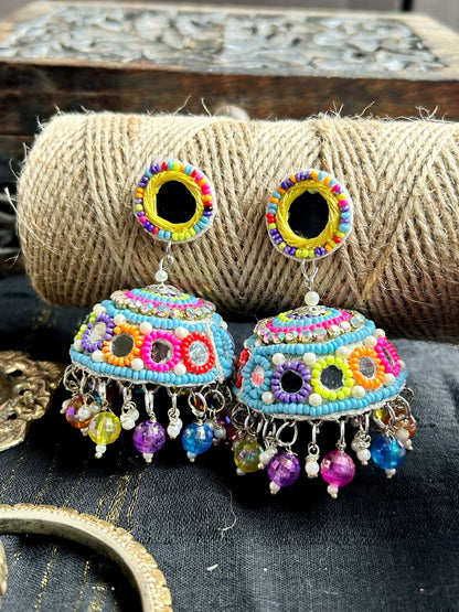 Mastani Handmade Beaded Jhumka Earrings