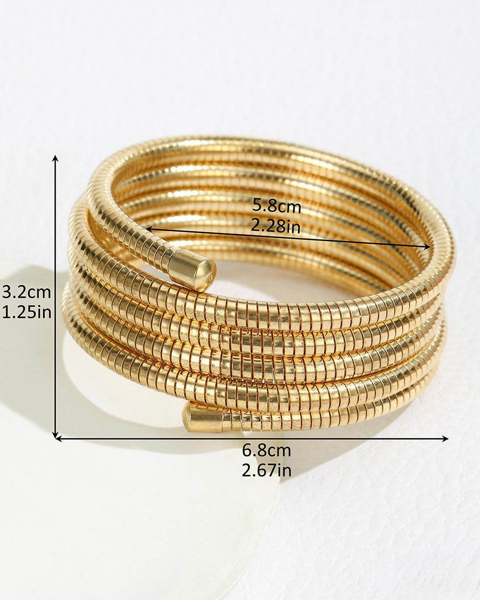 Spiral 304 Stainless Steel Cuff Bracelet