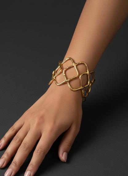 Ziva Brass Cuff Bracelet