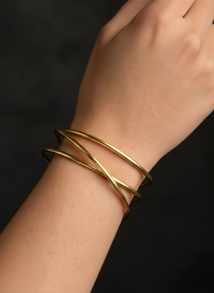Boho Breeze Brass Cuff Bracelet