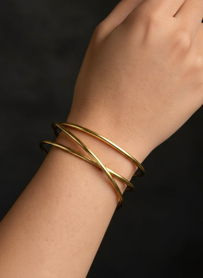 Boho Breeze Brass Cuff Bracelet