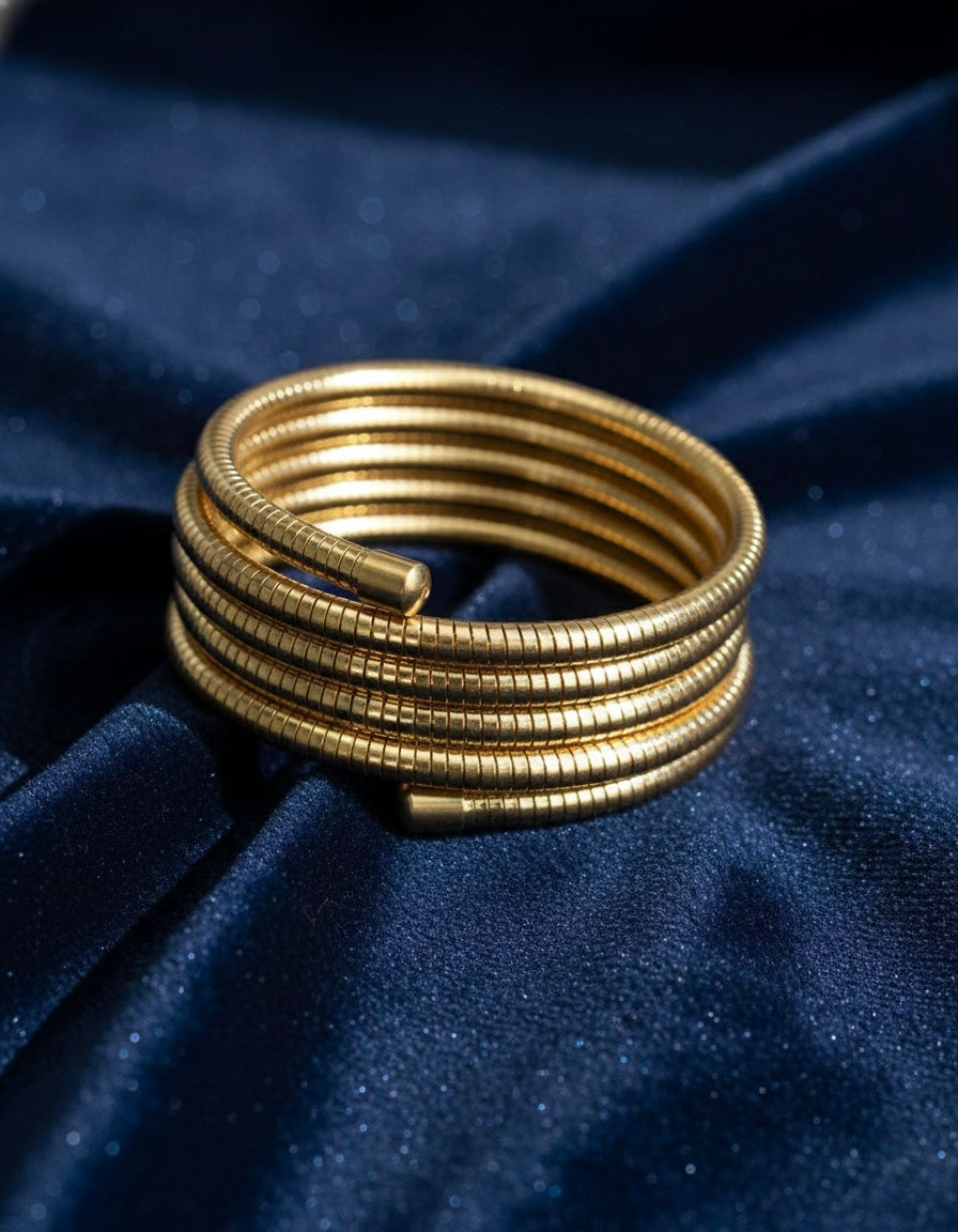 Spiral 304 Stainless Steel Cuff Bracelet