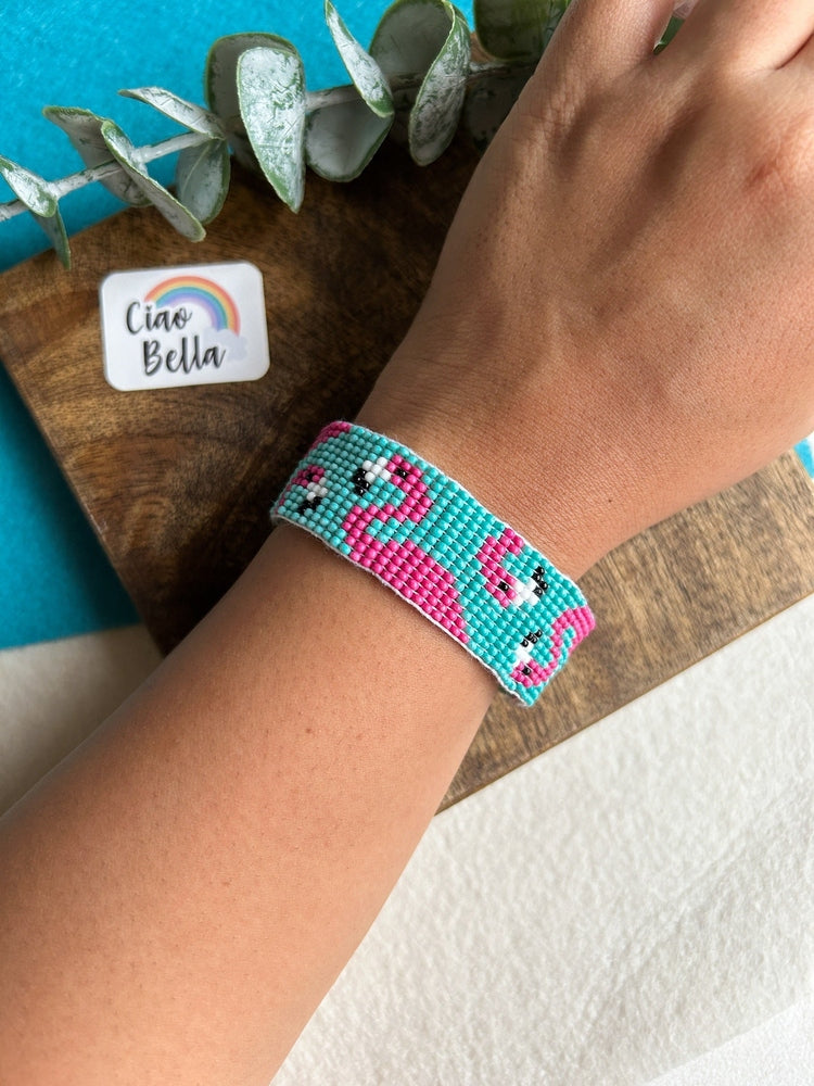 Flamingo Handmade Beaded Bracelet