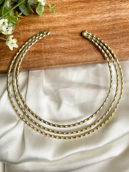 Trinity Brass Hasli Necklace