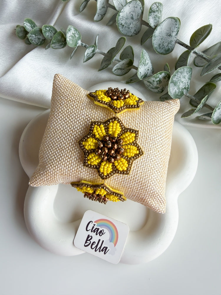 Sunflower Handmade Beaded Bracelet