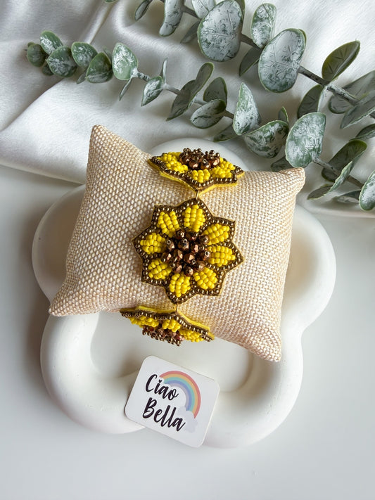 Sunflower Handmade Beaded Bracelet