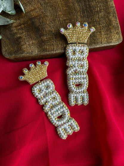 Bride Handmade Beaded Earrings