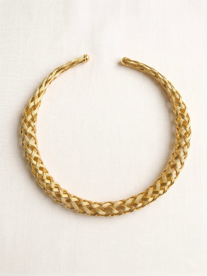Braided Handmade Brass Hasli Necklace