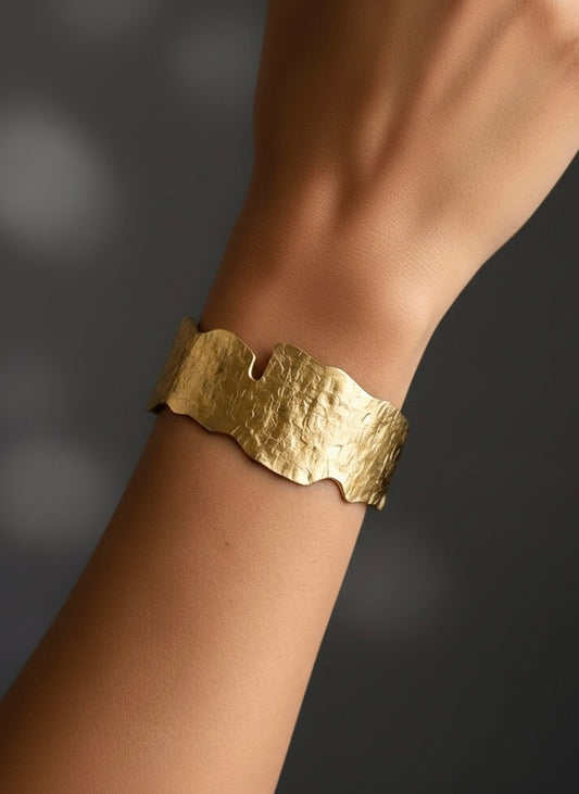 Cecilia Sleek Brass Cuff Bracelet