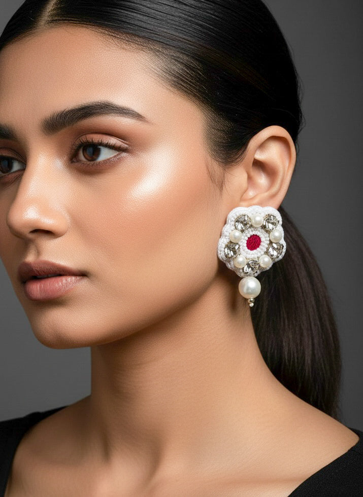 Luna Stud Handmade Beaded Earrings