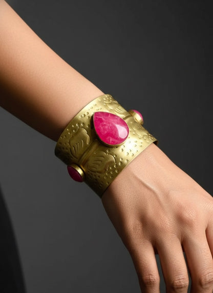 Lily Rose Brass Cuff Bracelet