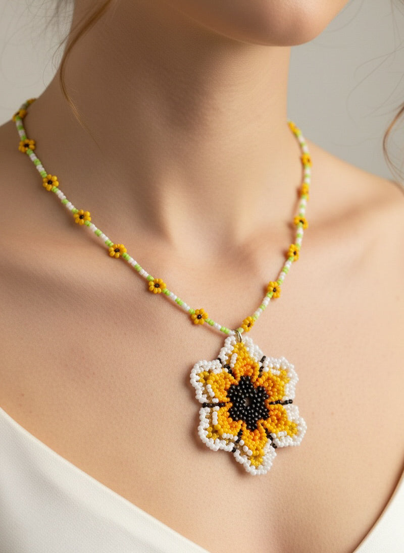 Sun-Kissed Flower Necklace