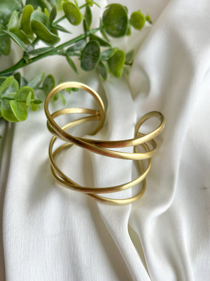 Elina Twist Brass Cuff Bracelet