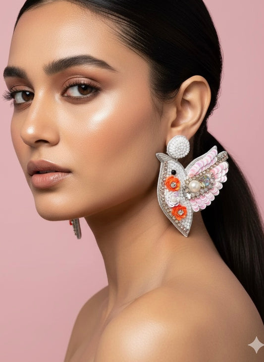 Hello Birdie! Handmade Beaded Bird Earrings