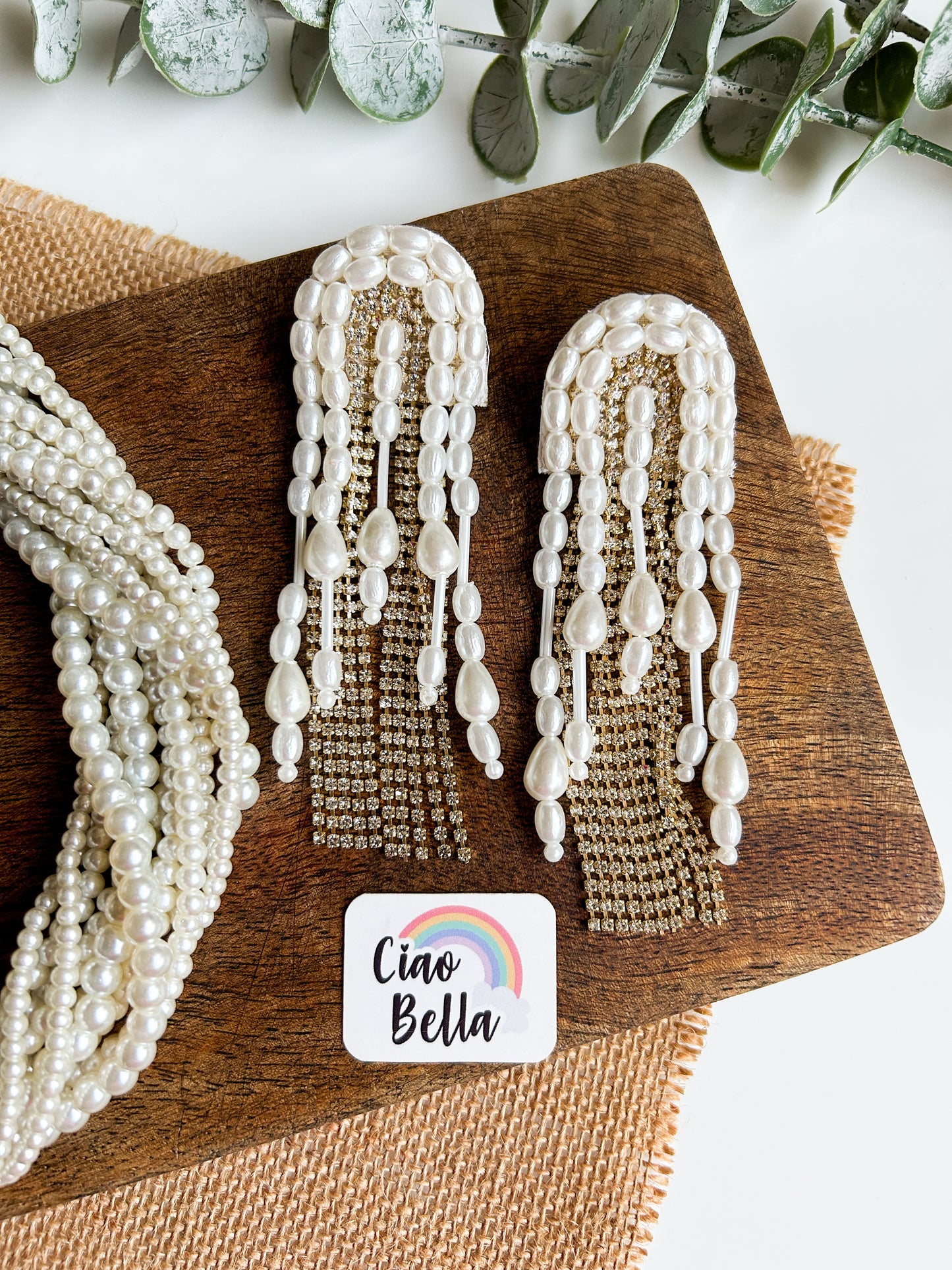 Maya Pearl Handmade Necklace + Earrings Set
