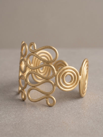 Kira Harmony Brass Cuff Bracelet