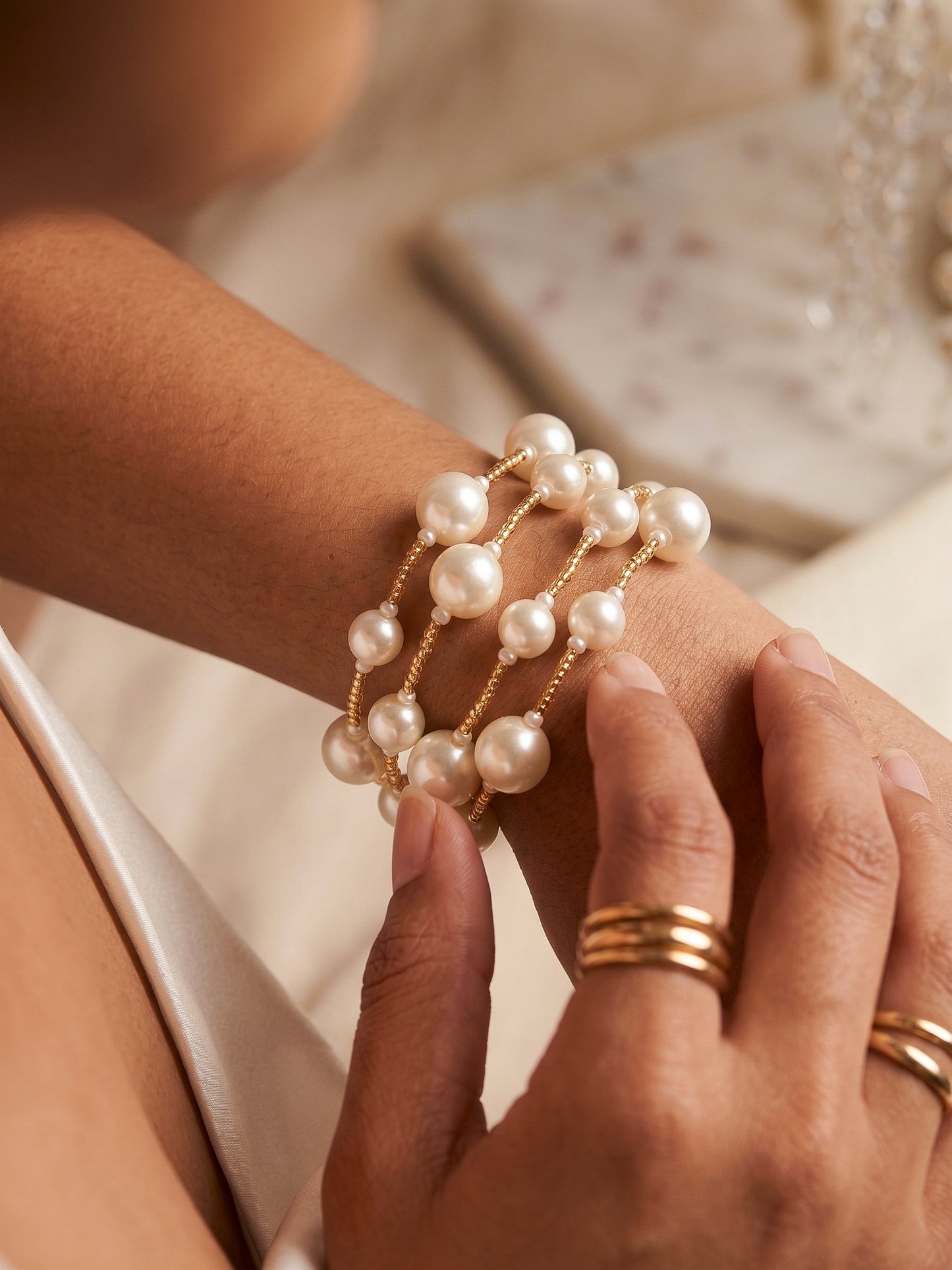 Serena Pearl Handmade Beaded Bracelet