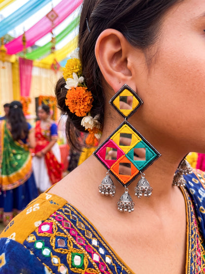 Ranjhana Handmade Beaded Jhumka Earrings