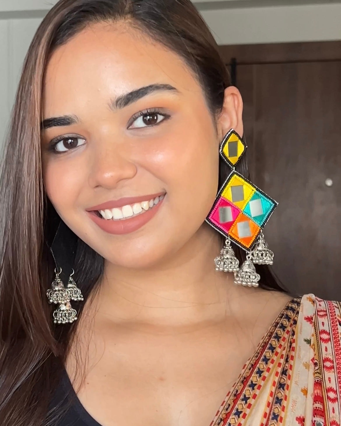 Ranjhana Handmade Beaded Jhumka Earrings