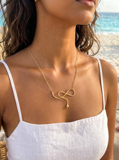 Mystic Snake Brass Necklace