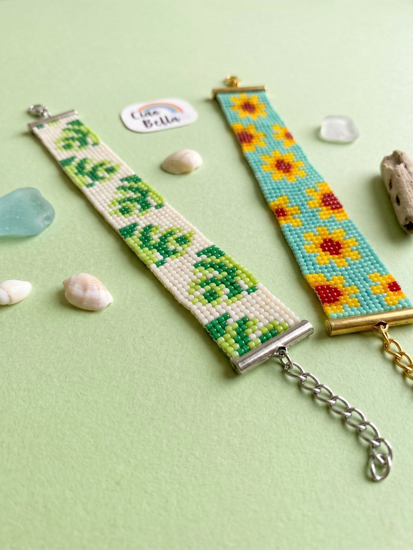Golden Palm Stack Handmade Beaded Bracelet