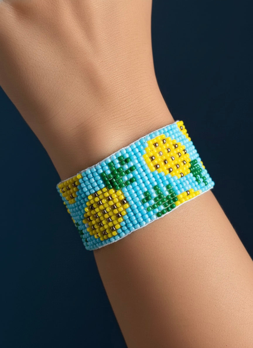 Pineapple Handmade Beaded Bracelet