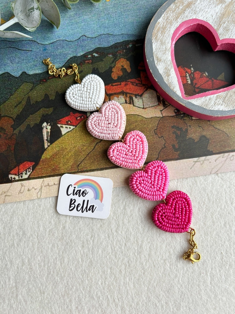 Blush Pink Love Drops Handmade Beaded Bracelet