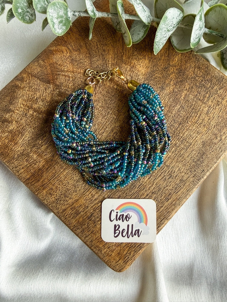 Meher Peacock Handmade Beaded Bracelet