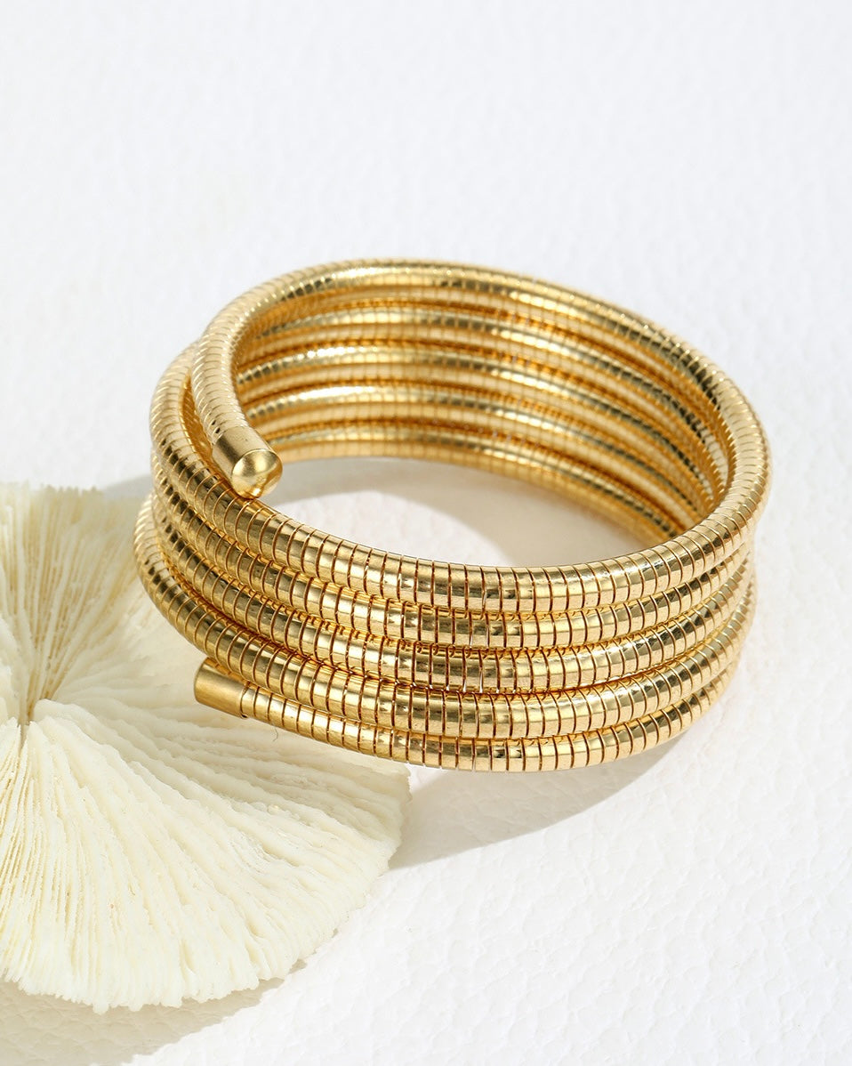 Spiral 304 Stainless Steel Cuff Bracelet