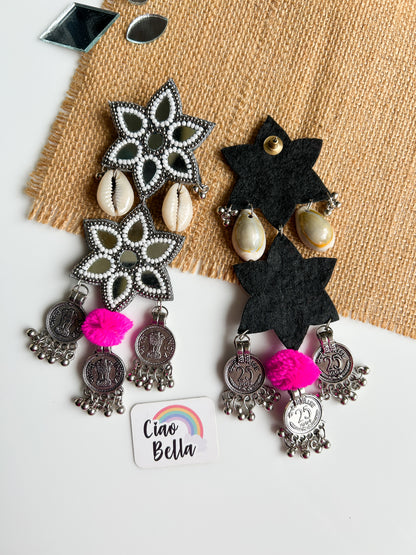 Naaz Mirror Handmade Beaded Earrings