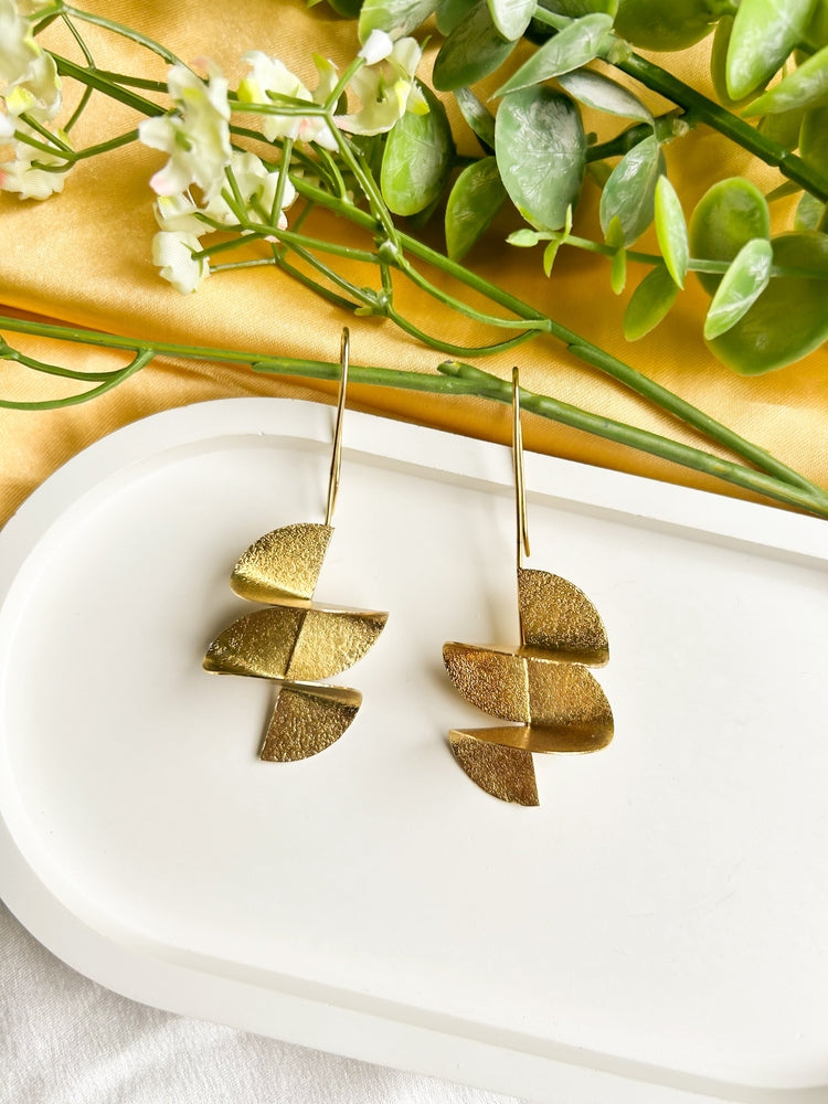 Ivy Brass Earrings