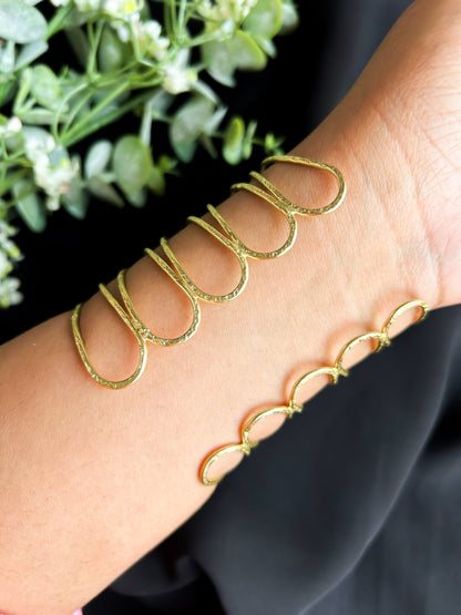 Mira Mesh Brass Cuff Bracelet