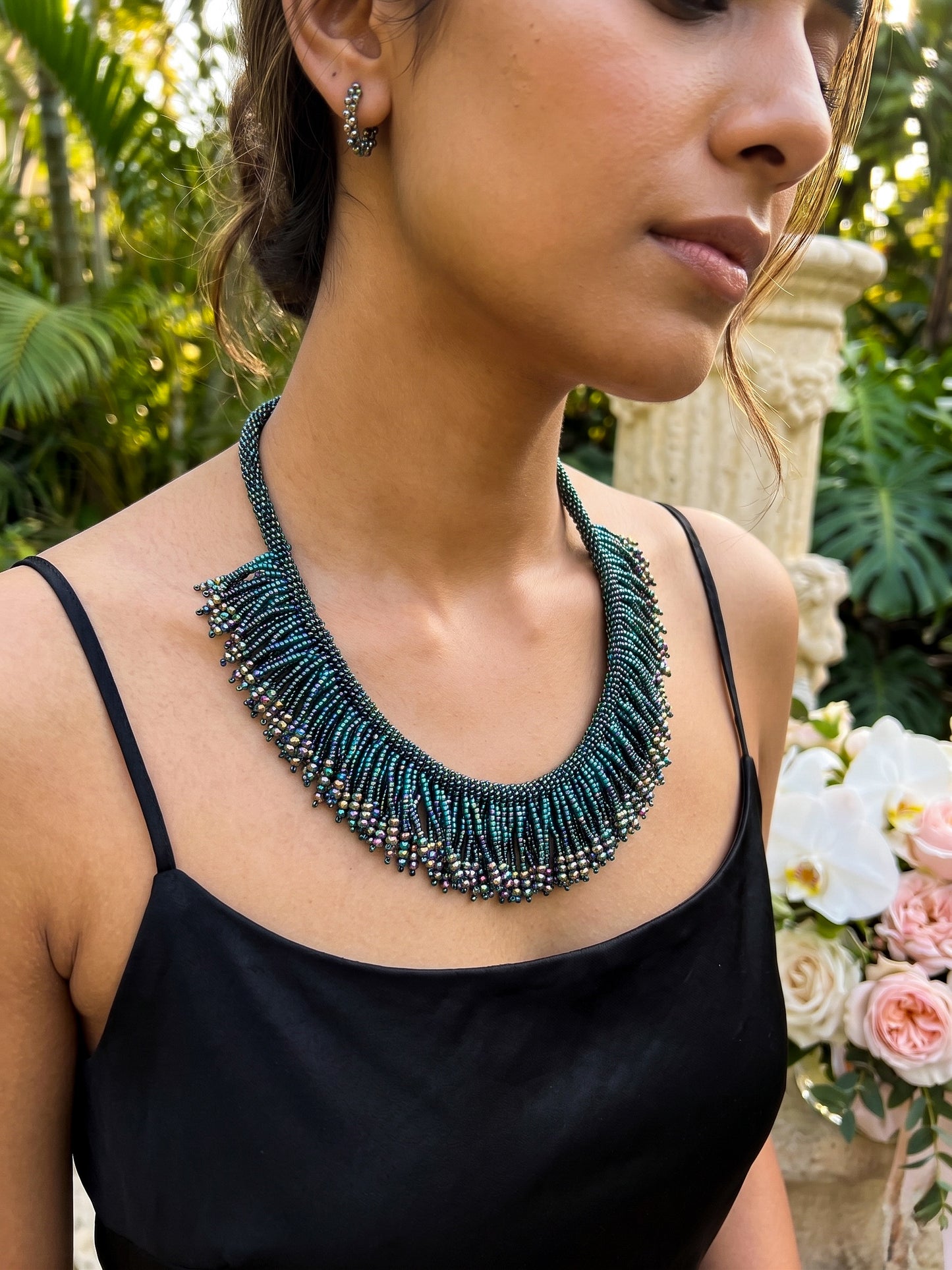Meher Peacock Tassel Handmade Necklace